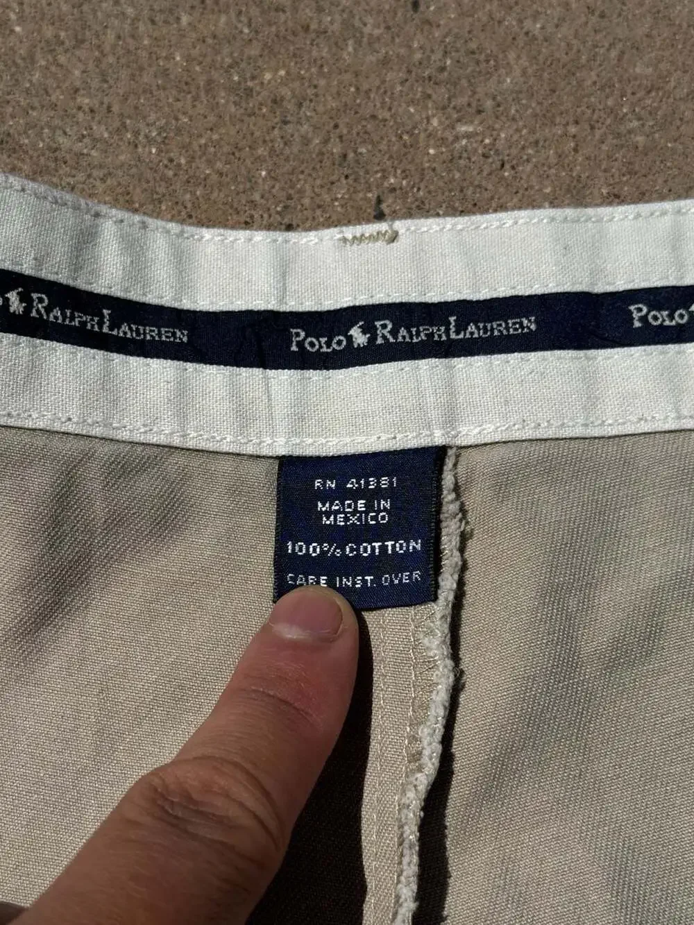 Polo Ralph Lauren Vintage Pleated Chino Shorts Khaki Size 42